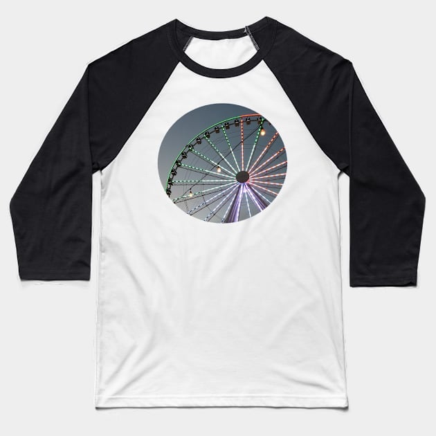 Evening Ferris Wheel Baseball T-Shirt by AilurosLunaire